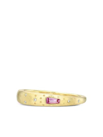 Meredith Young 18k Yellow Gold Supernova Pink Sapphire And Diamond Ring In Gold