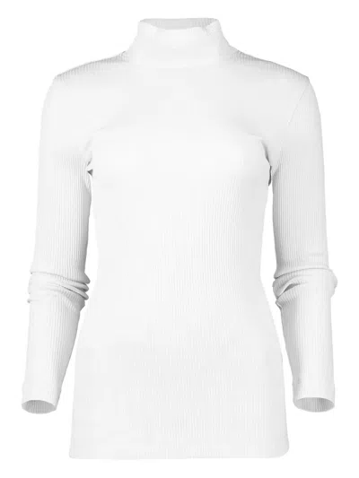Brunello Cucinelli Ribbed Turtleneck Sweater In White