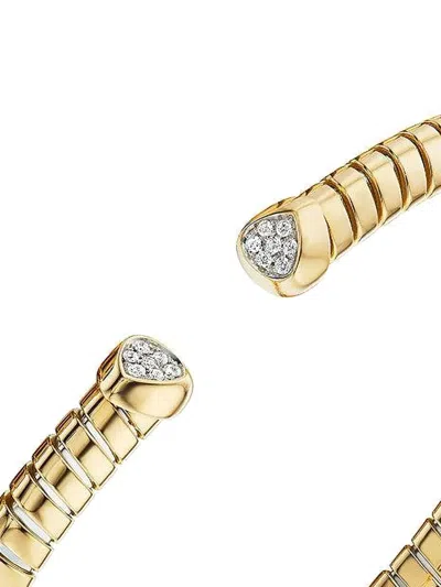 Marina B 18k Yellow Gold And Silver Trisolina Diamond Bracelet In Gold
