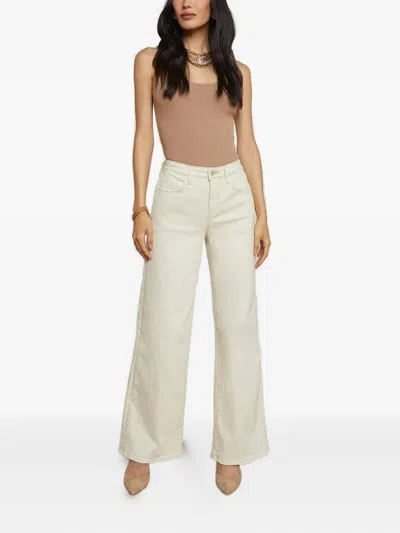 L'agence Alicient Wide-leg Trousers In Neutral