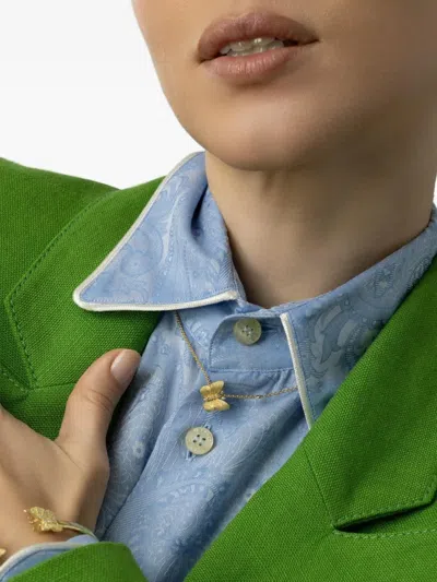 Tanya Farah 18k Yellow Gold Small Butterfly Diamond Necklace In Gold