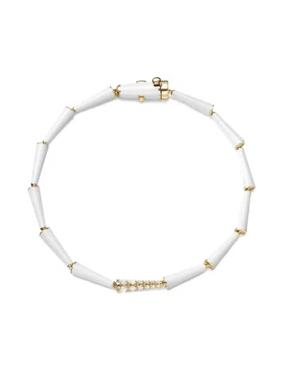 Melissa Kaye 18k Yellow Gold Lola Diamond Bracelet In White