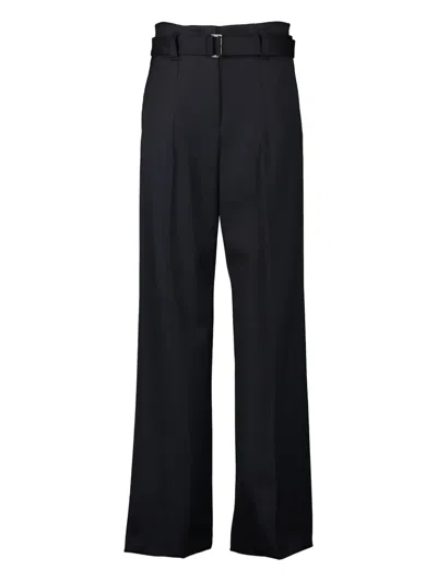 Brunello Cucinelli Belted Trousers In Black
