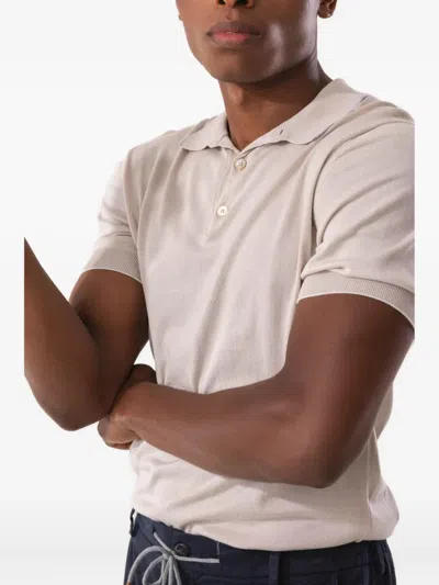 Eleventy Short-sleeved Polo Shirt In Neutral
