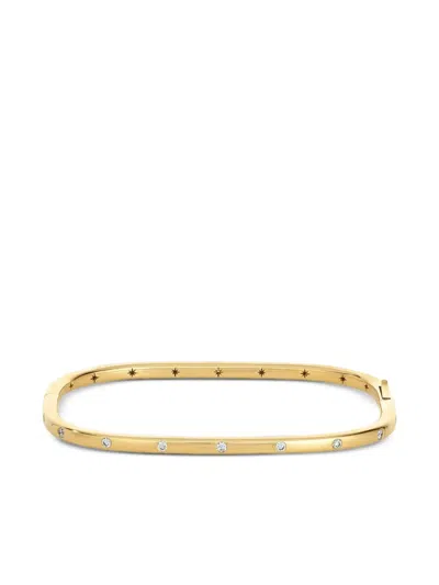 Moritz Glik 18k Yellow Gold Diamond And Sapphire Stacking Bracelet In Gold