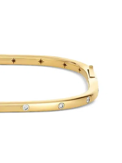 Moritz Glik 18k Yellow Gold Diamond And Sapphire Stacking Bracelet In Gold