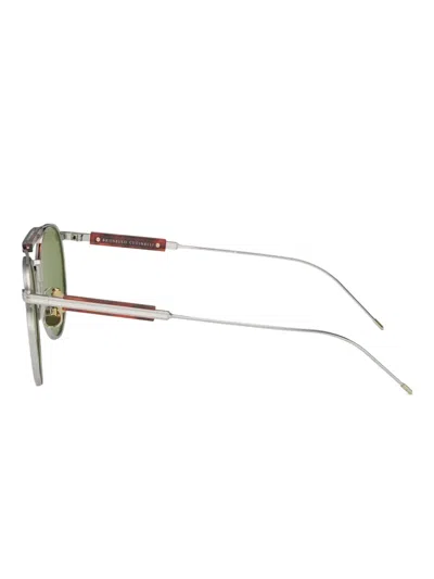 Brunello Cucinelli Womens Silver Bc2004st Sartorial Sunset Round-frame Yellow Gold-plated Titanium Sunglasses In Metallic