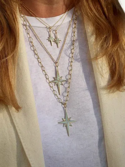 18K黄金 STELLAR 钻石吊坠