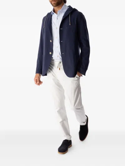 Eleventy Drawstring Trousers In White