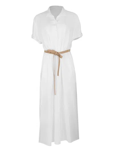 Xirena Linnet Button-front Belted Midi Dress In White