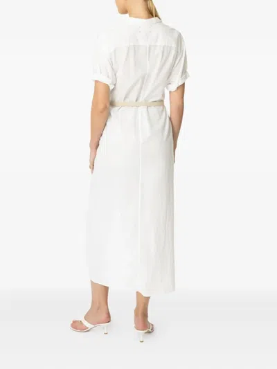 Xirena Linnet Button-front Belted Midi Dress In White