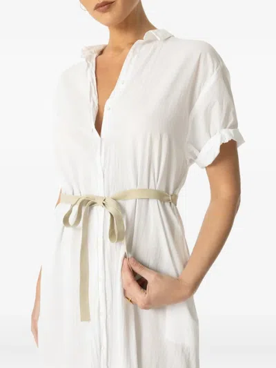 Xirena Linnet Button-front Belted Midi Dress In White
