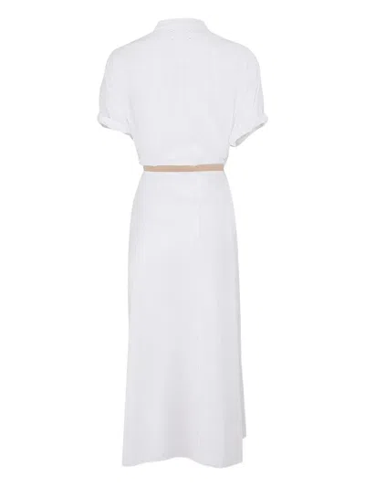Xirena Linnet Button-front Belted Midi Dress In White