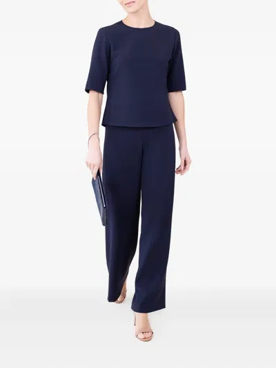 Peter Cohen Chute Silk-satin Trousers In Blue
