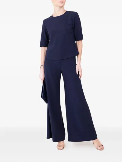 Peter Cohen Chute Silk-satin Trousers In Blue