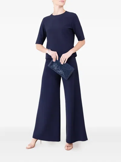 Peter Cohen Chute Silk-satin Trousers In Blue