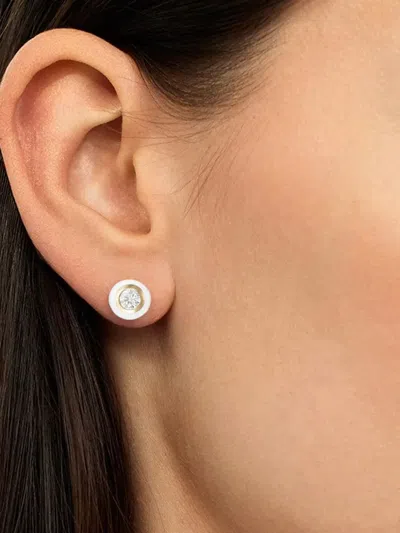 Melissa Kaye 18k Yellow Gold Medium Audrey Diamond Earrings In Gold