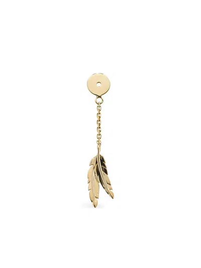 Robinson Pelham 18k Yellow Gold Feather Wishback Earring In Gold
