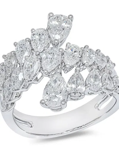 Azzaro 18k White Gold Diamond Ring In White