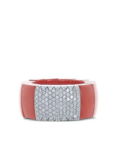 Roberto Demeglio 18k White Gold Diamond Ring In Pink