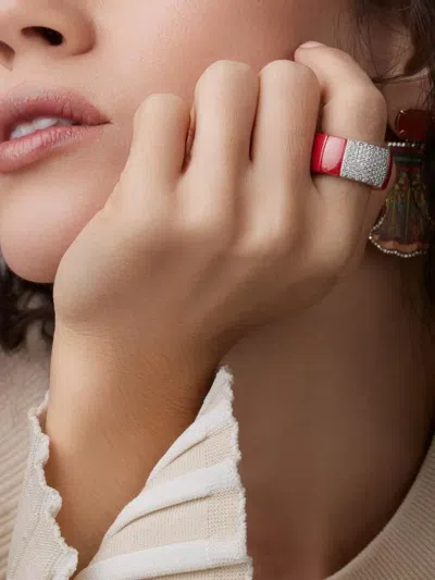 Roberto Demeglio 18k White Gold Diamond Ring In Pink