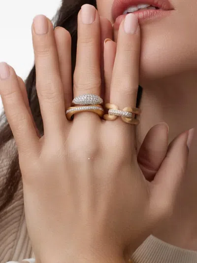 Nanis 18k Yellow Gold Link Diamond Ring In Gold