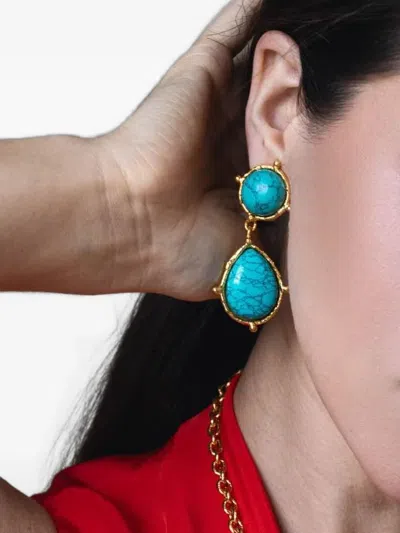 Sylvia Toledano Turquoise Drop Earrings In Neutral