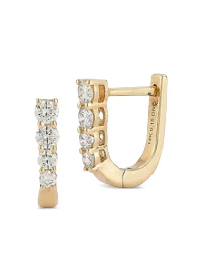 Dana Rebecca Designs 14k Yellow Gold Ava Bea Mini Diamond Earrings In Gold