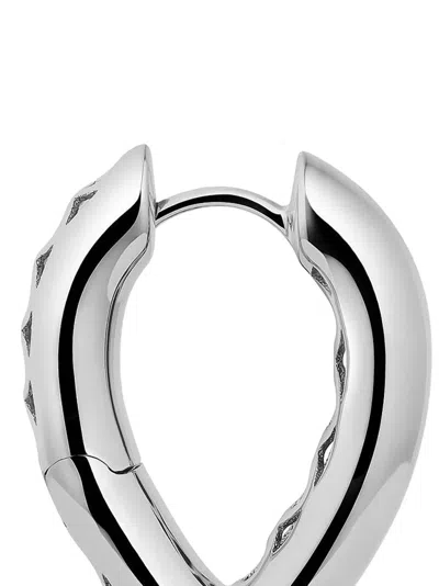 Engelbert 18k White Gold Teardrop Earrings In Metallic