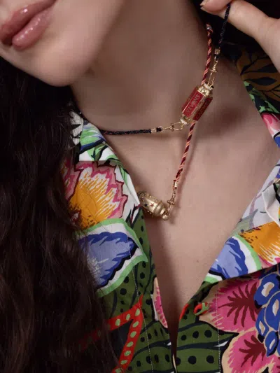 Marie Lichtenberg 14k Yellow Gold Mauli Necklace In Gold