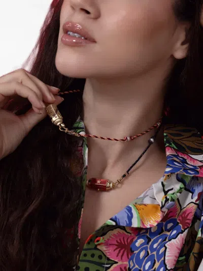 Marie Lichtenberg 14k Yellow Gold Mauli Necklace In Gold