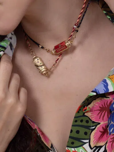 Marie Lichtenberg 14k Yellow Gold Mauli Necklace In Gold