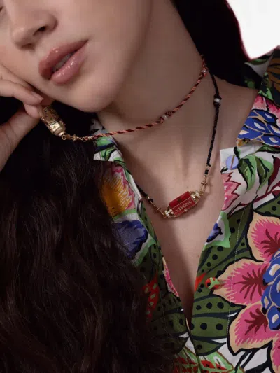 Marie Lichtenberg 14k Yellow Gold Mauli Necklace In Gold