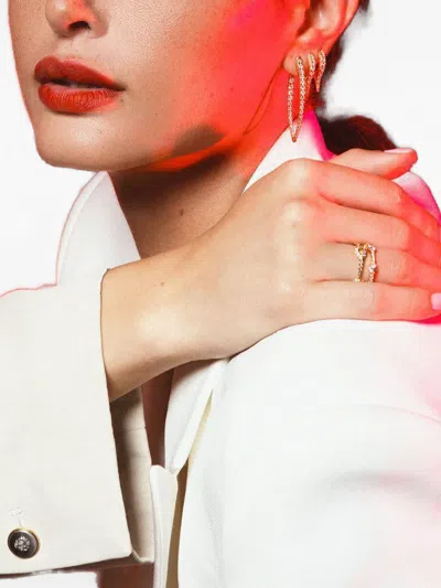 Melissa Kaye 18k Yellow Gold Medium Cristina Diamond Hoop Earrings In Gold