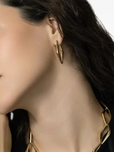 Parulina 18k Yellow Gold Small Uptown Girl Earrings In Gold