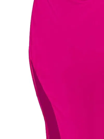 The Sei Bardot Asymmetric Draped Maxi Dress In Pink