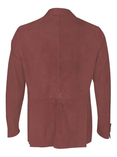 Eleventy Suede Single-breasted Blazer In Brown