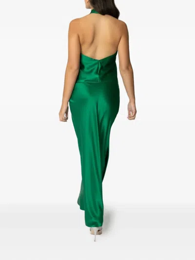 The Sei Cross-wrap Halter Top In Green