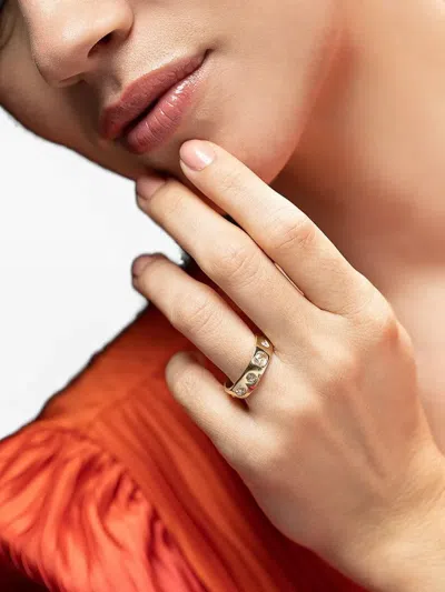 Nimo With Love 18k Yellow Gold Diamond Ring In Gold