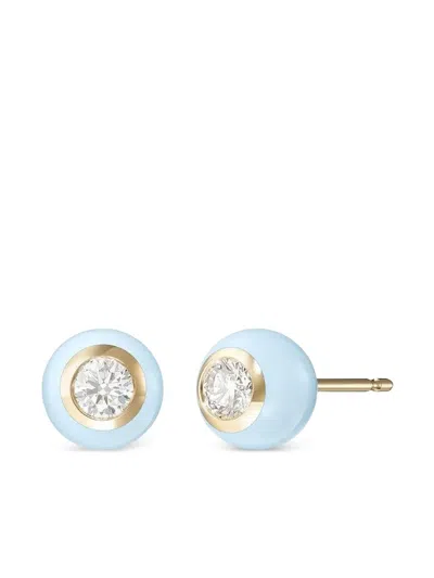 Melissa Kaye 18k Yellow Gold Audrey Diamond Earrings In Multi