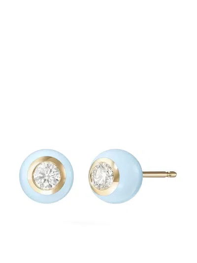 Melissa Kaye 18k Yellow Gold Audrey Diamond Earrings In Multi