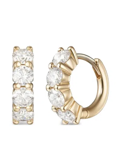 Melissa Kaye 18k Yellow Gold Diamond Huggie Hoop Earrings In Multi