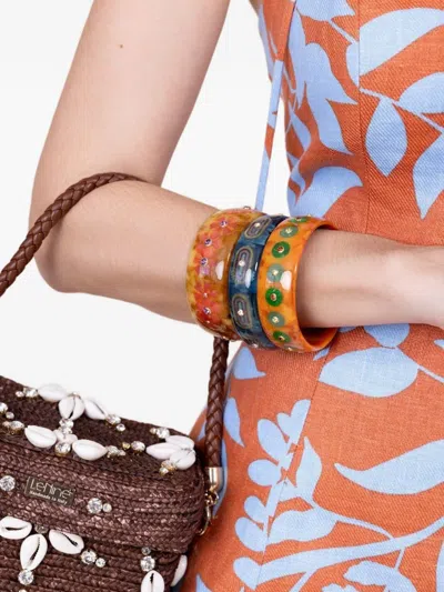 Mark Davis 18k Yellow Gold Bakelite Bracelet In Brown