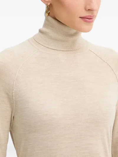 Hugo Boss Roll-neck Long-sleeve Sweater In White