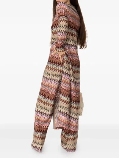 Missoni Chevron-pattern Button-front Cardigan In Multi