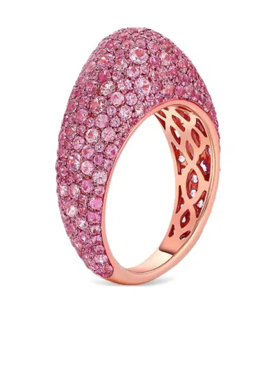 Graziela 18k Rose Gold Bahia Sapphire Ring In Pink