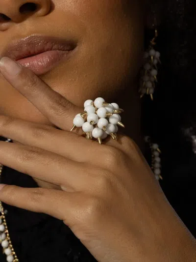 Brooks Brothers 18k Yellow Gold Spiked Muse Onyx And Diamond Ring In Gold