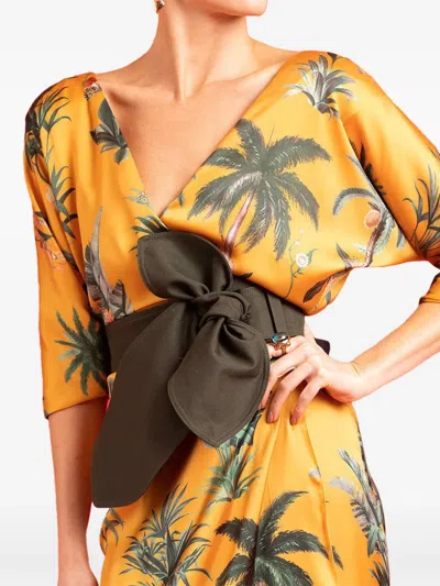 Andres Otalora Bow-detail Buckle Belt In Brown