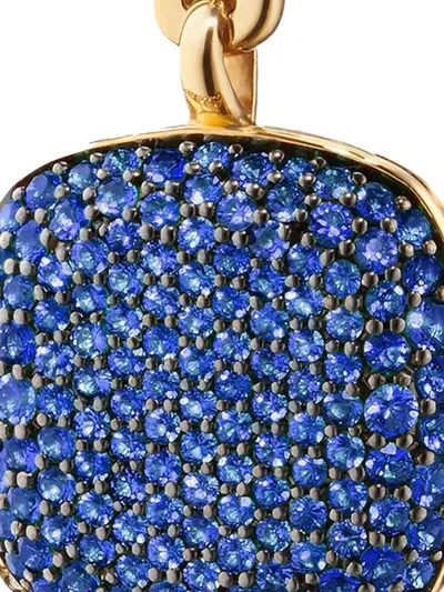 Monica Rich Kosann 18k Yellow Gold Rae Sapphire Locket In Brown