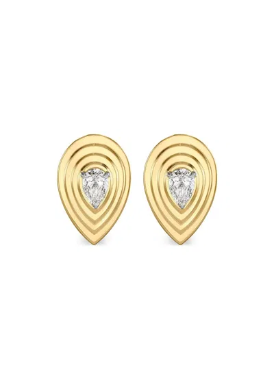 Phillips House 18k Yellow Gold Pear Stories Diamond Earrings In Gold